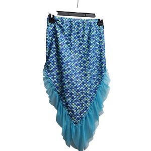Wonder Nation‎ Mermaid Skirt Costume Blue Green Ruffle Hem Girls Size L